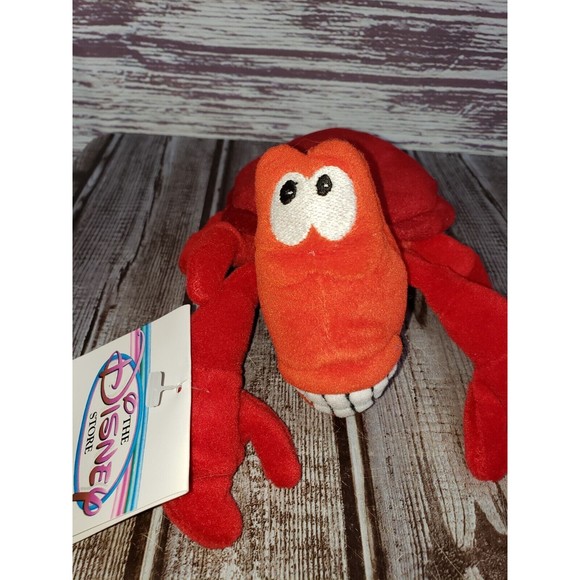 Disney Store Mini Bean Bag Plush 8" Sebastian Crab Little Mermaid NWT - Picture 1 of 4